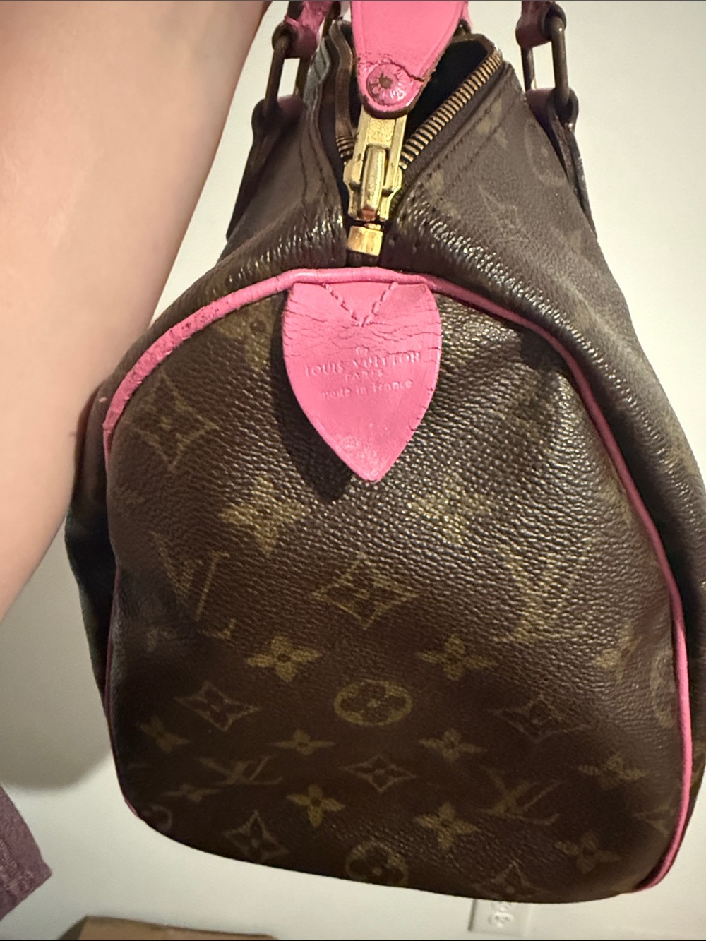 Authentic Louis Vuitton 30 speedy bought custom painted here on posh. - Picture 3 of 9